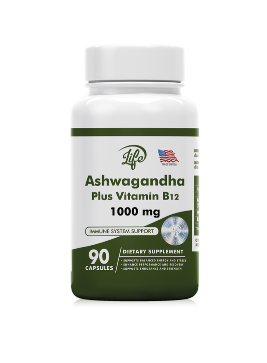 ASHWAGANDHA+B12- Relájate y Cálmate (90 cápsulas)